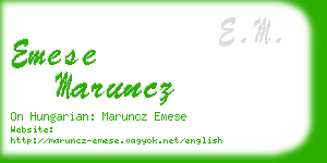 emese maruncz business card